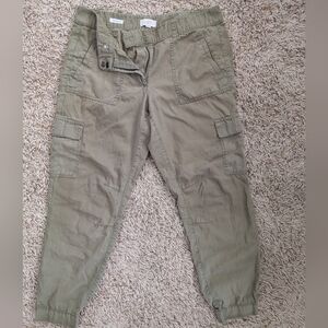 LOFT Sage Green Cargo Jogger Pants